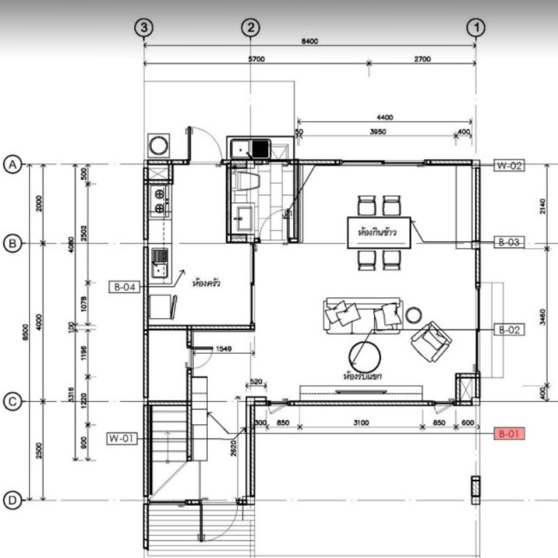 B-01 ชุดตู้ห้องโถงทางเข้า